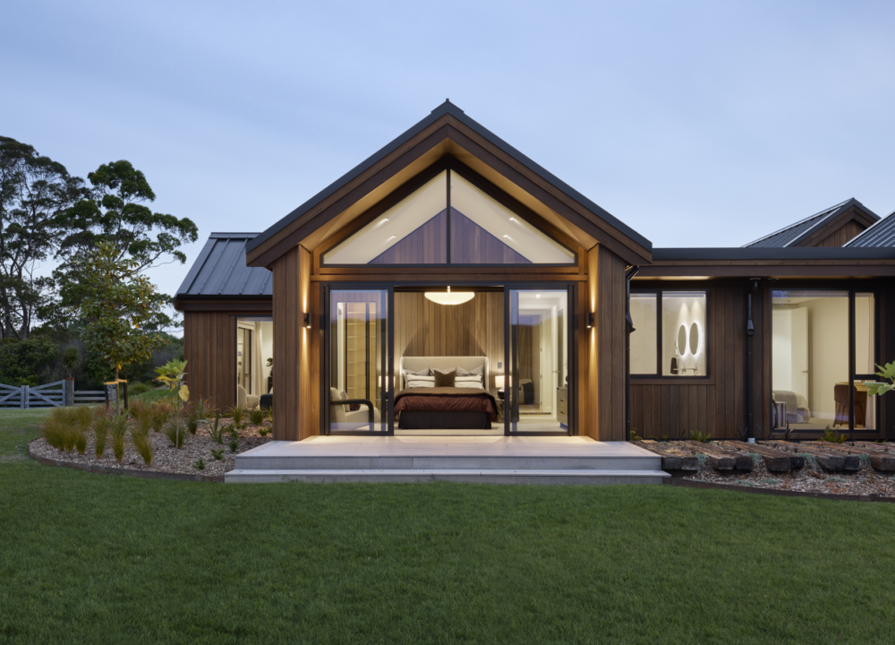 Signature Homes Palliser Downs Showhome Wainui with JSC Timber TMT Taxon Cladding