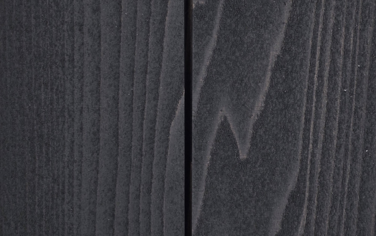 Steel 2 coats on Western Red Cedar 2boards