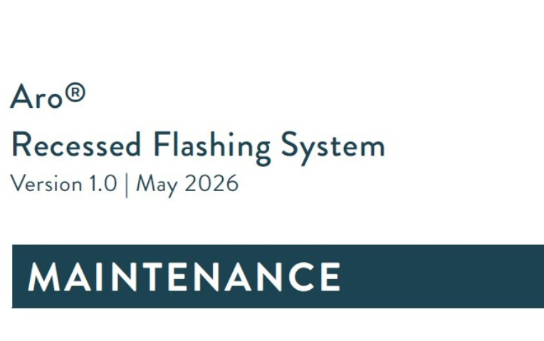 ARO Recessed Flashing System Maintenance Guide Cover image