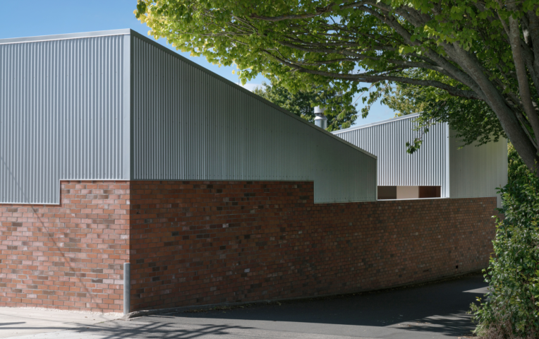 Street view of award winning Cambridge Townhouse by Christopher Beer Architect