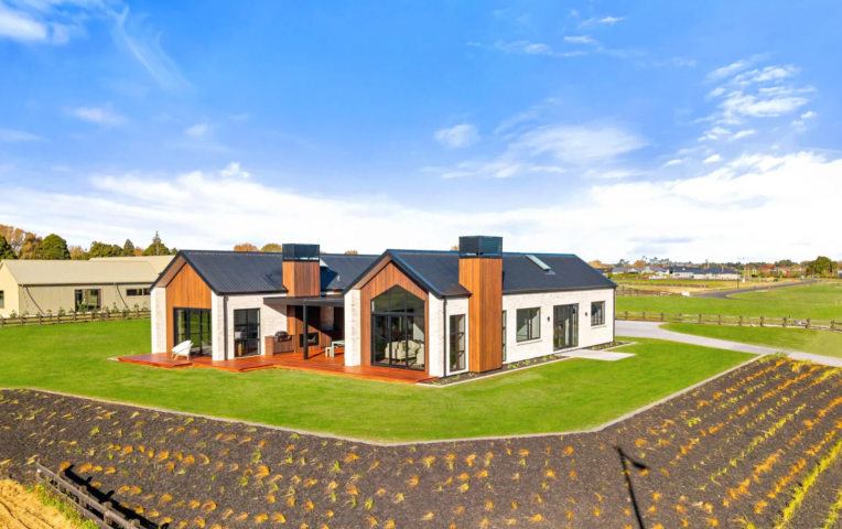 Exterior view of Ngahinapouri home in TMT Taxon cladding