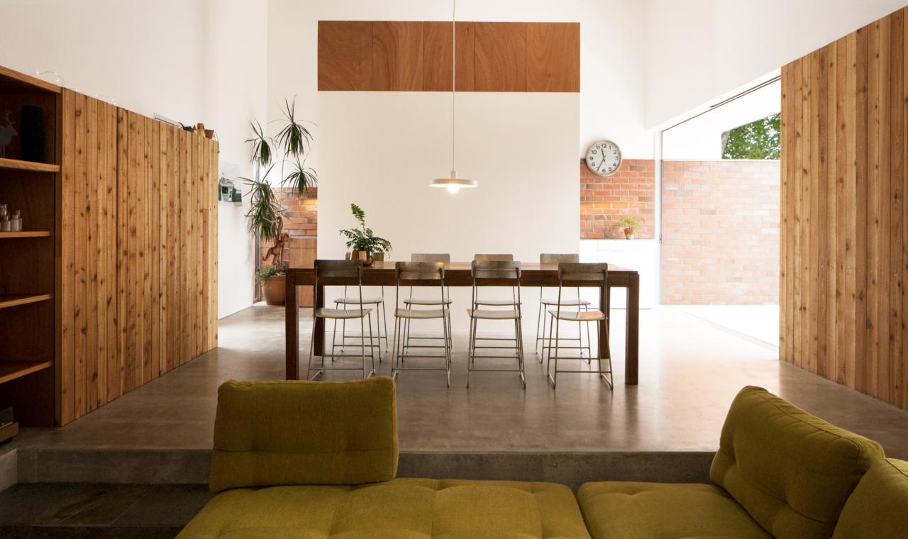 Interior view of award winning Cambridge Townhouse by Christopher Beer Architect