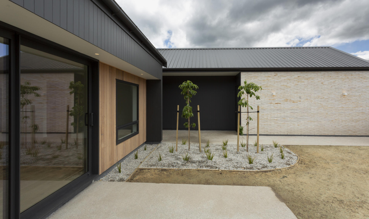 Exterior view of backyard at Jack's Point Queenstown Home