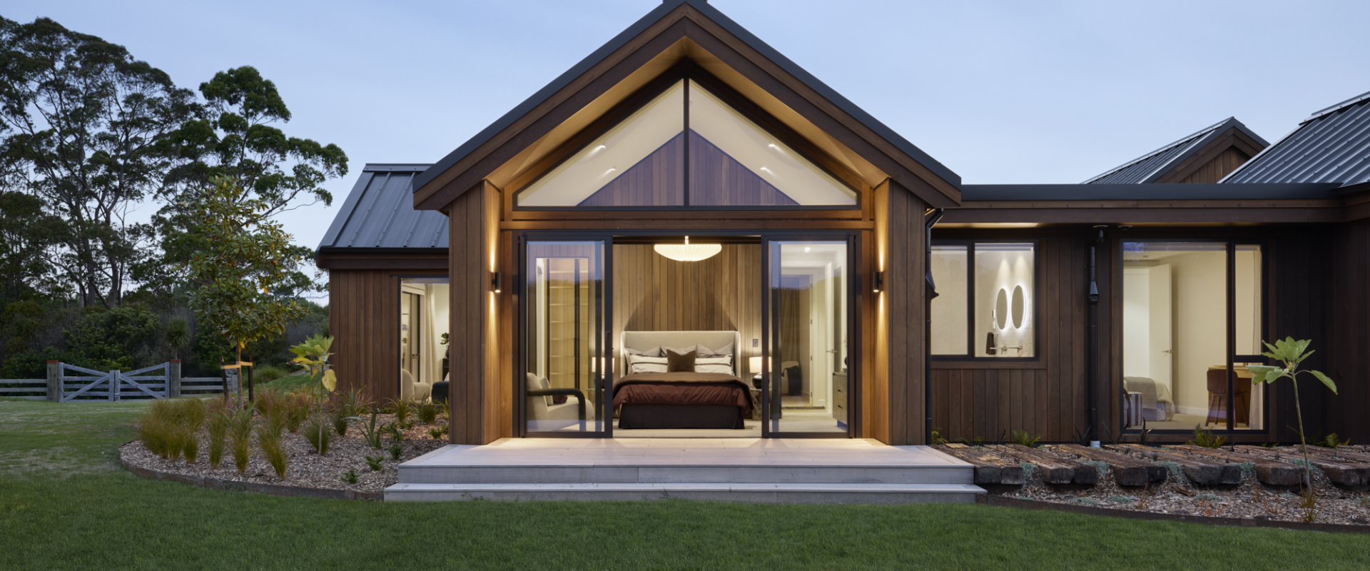 Signature Homes Palliser Downs Showhome Wainui with JSC Timber TMT Taxon Cladding